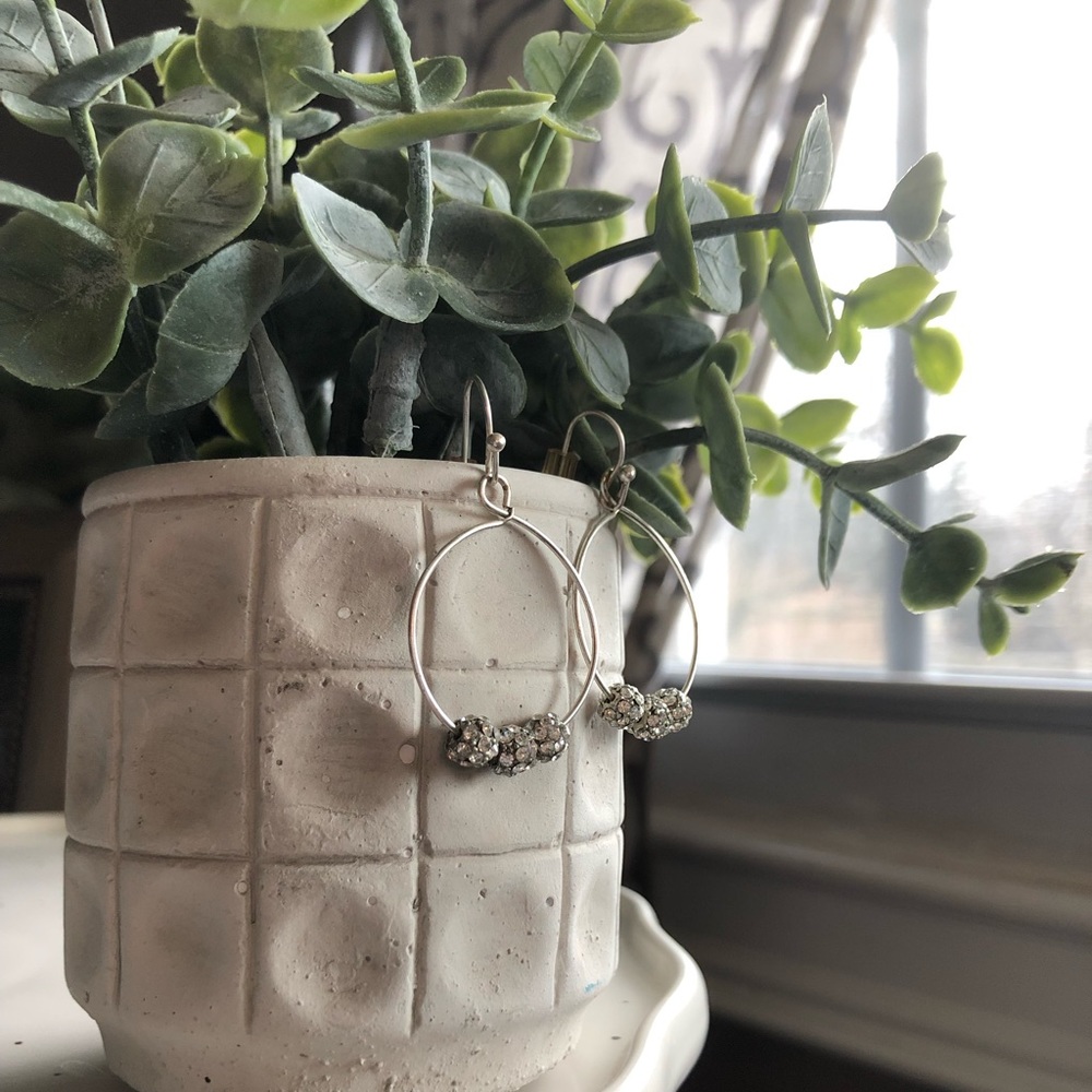 American Eagle beautiful dangle hooped earrings